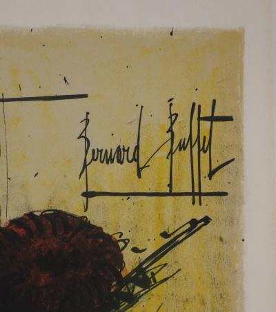 Bernard BUFFET : Les soucis, Lithographie originale signée 2