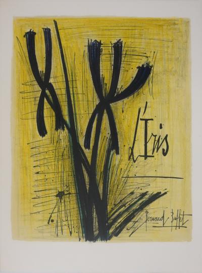 Bernard BUFFET : L'iris, Lithographie originale signée 2