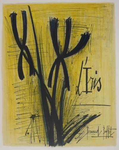 Bernard BUFFET : L'iris, Lithographie originale signée 2