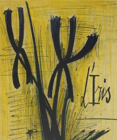 Bernard BUFFET : L'iris, Lithographie originale signée 2