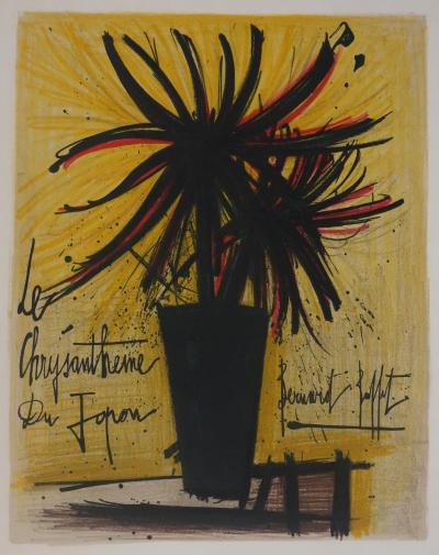 Bernard BUFFET :  Le chrysanthème du Japon, Lithographie originale signée 2