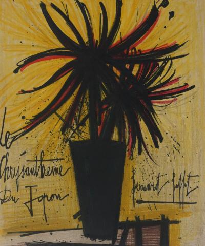 Bernard BUFFET :  Le chrysanthème du Japon, Lithographie originale signée 2