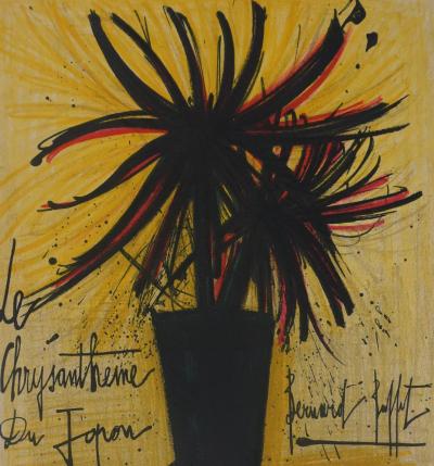 Bernard BUFFET :  Le chrysanthème du Japon, Lithographie originale signée 2