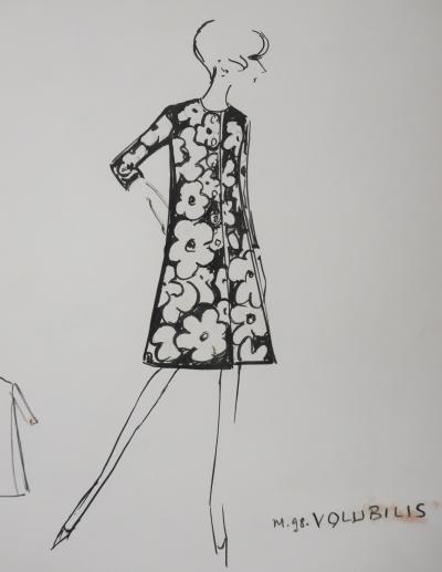 Jacques HEIM: Volubilis Dress, Original signed drawing 2