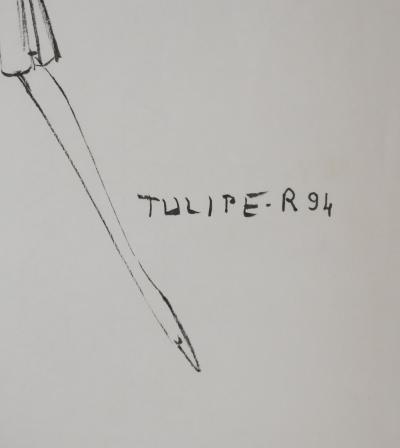 Jacques HEIM: Tulip Dress, Original signed drawing 2