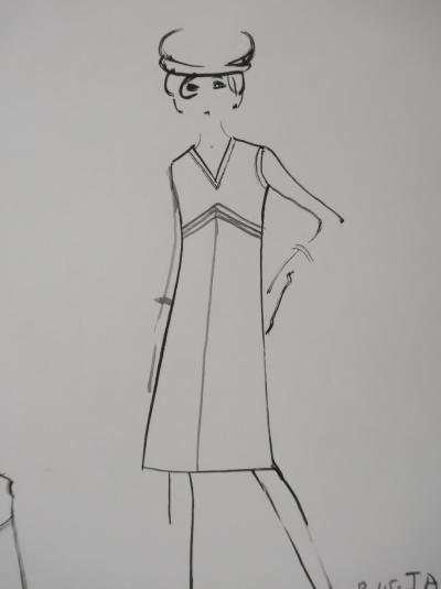 Jacques HEIM : Robe Jasmin, Dessin original signé 2