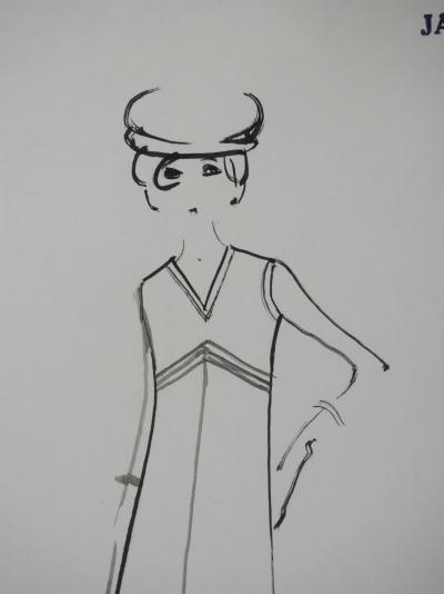 Jacques HEIM : Robe Jasmin, Dessin original signé 2
