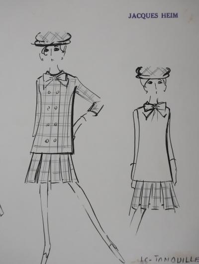 Jacques HEIM : Ensembles Jonquille, Dessin original signé 2