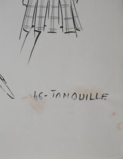 Jacques HEIM : Ensembles Jonquille, Dessin original signé 2