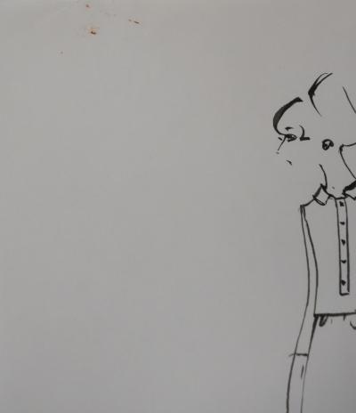 Jacques HEIM : Ensemble Lavande, Dessin original signé 2