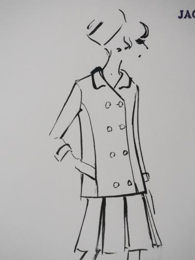 Jacques HEIM : Ensemble Lilas, Dessin original signé 2