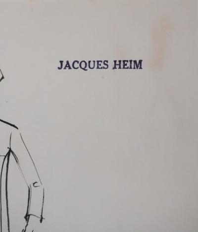 Jacques HEIM : Manteau Lilium, Dessin original signé 2