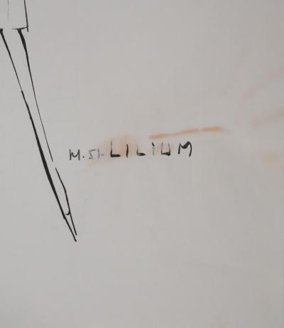 Jacques HEIM : Manteau Lilium, Dessin original signé 2