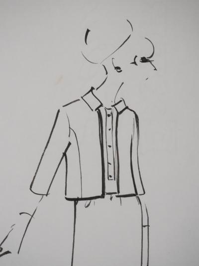 Jacques HEIM : Veste Lavande, Dessin original signé 2