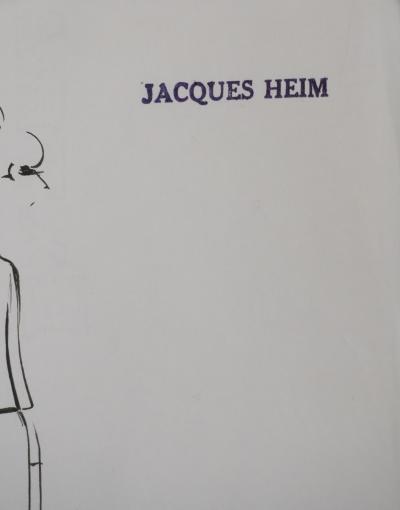 Jacques HEIM : Veste Lavande, Dessin original signé 2