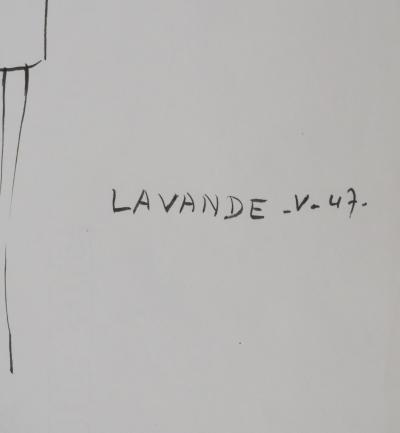 Jacques HEIM : Veste Lavande, Dessin original signé 2
