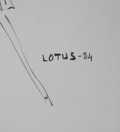 Jacques HEIM : Robe Lotus, Dessin original signé 2