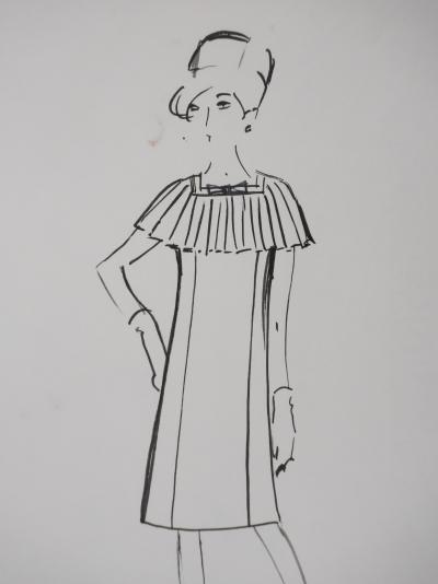Jacques HEIM: Marjolaine Dress, Original signed drawing 2