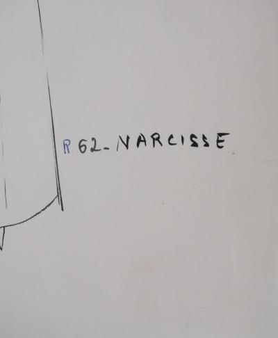 Jacques HEIM: Narcissus Dress, Original signed drawing 2