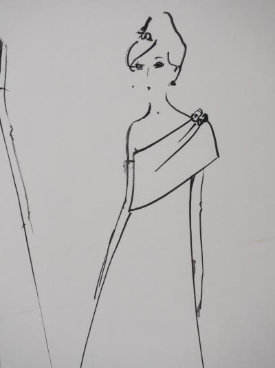 Jacques HEIM : Robe Ombelle, Dessin original signé 2