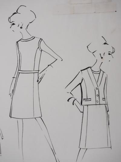 Jacques HEIM : Robe Muguet, Dessin original signé 2
