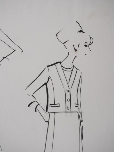 Jacques HEIM : Robe Muguet, Dessin original signé 2