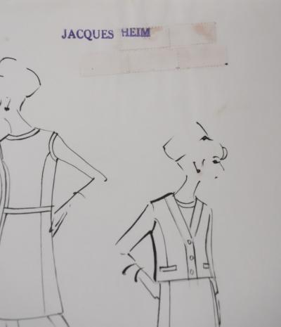 Jacques HEIM : Robe Muguet, Dessin original signé 2