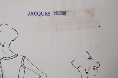 Jacques HEIM : Robe Muguet, Dessin original signé 2