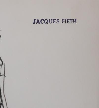 Jacques HEIM : Robe Orchidée, Dessin original signé 2