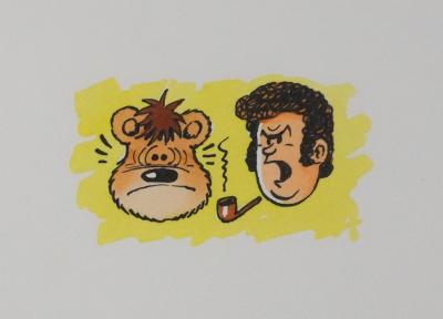 Roger BUSSEMEY : Votez pour Nestor, Aquarelle originale 2