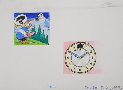 Roger BUSSEMEY : Nestor en vacances, Aquarelle originale 2