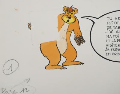 Roger BUSSEMEY : Nestor veut du chocolat, Aquarelle originale 2