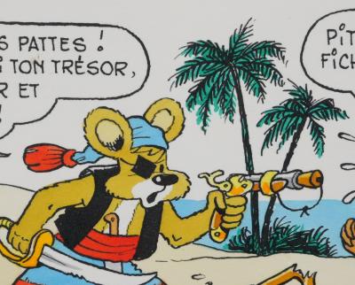 Roger BUSSEMEY : Nestor et Nestorine jouent aux pirates, Aquarelle originale 2