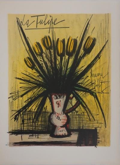 Bernard BUFFET : La tulipe, Lithographie originale signée 2