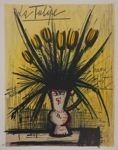 Bernard BUFFET : La tulipe, Lithographie originale signée 2