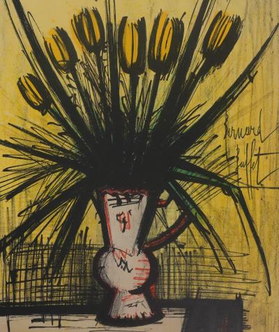 Bernard BUFFET : La tulipe, Lithographie originale signée 2