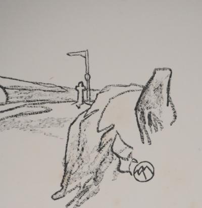 Mathurin MEHEUT : Bretagne, Le pèlerinage (Noir), Gravure originale signée 2