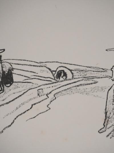 Mathurin MEHEUT : Bretagne, Le pèlerinage (Noir), Gravure originale signée 2