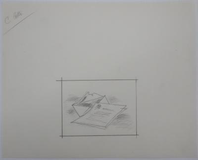 Jean-Emile LABOUREUR : Lettres, Dessin original 2