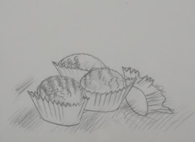 Jean-Emile LABOUREUR : Marrons glacés, Dessin original 2