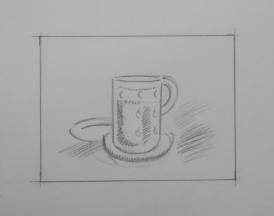 Jean-Emile LABOUREUR : Bock, Dessin original 2
