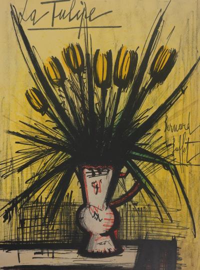 Bernard BUFFET : La tulipe, Lithographie originale signée 2