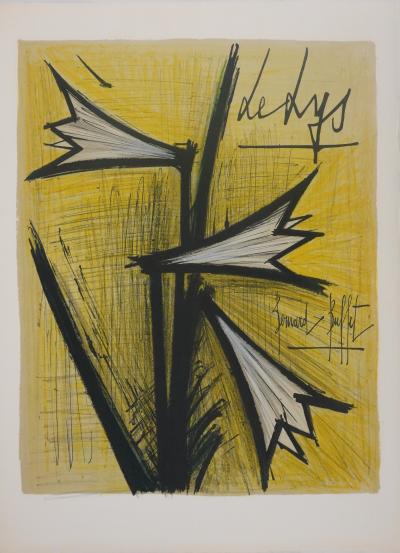 Bernard BUFFET : Les Lys, Lithographie originale signée 2