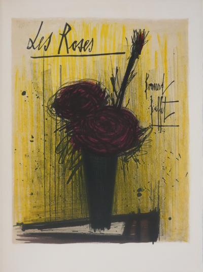 Bernard BUFFET : Les roses, Lithographie originale signée 2