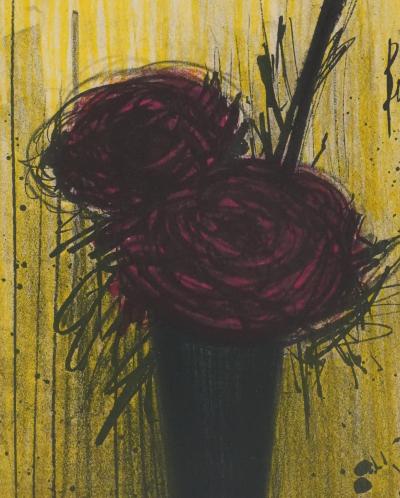 Bernard BUFFET : Les roses, Lithographie originale signée 2