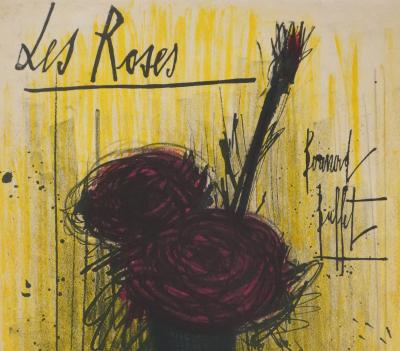 Bernard BUFFET : Les roses, Lithographie originale signée 2