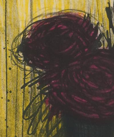 Bernard BUFFET : Les roses, Lithographie originale signée 2