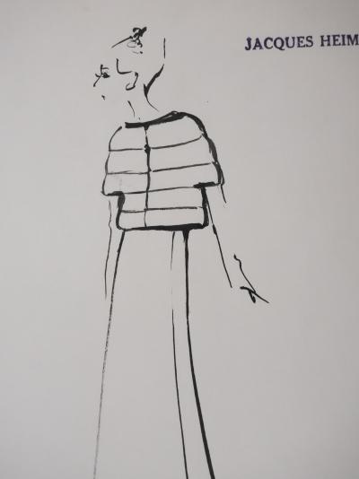 Jacques HEIM : Manteau Papyrus, Dessin original signé 2