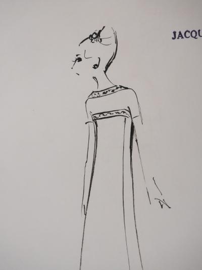 Jacques HEIM : Robe Papyrus, Dessin original signé 2