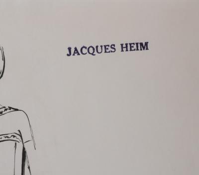 Jacques HEIM : Robe Papyrus, Dessin original signé 2